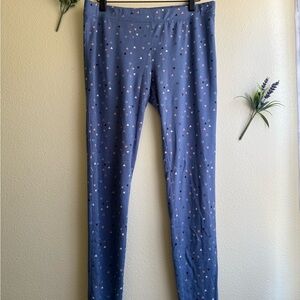 Blue pajama pants with Triangle Pattern